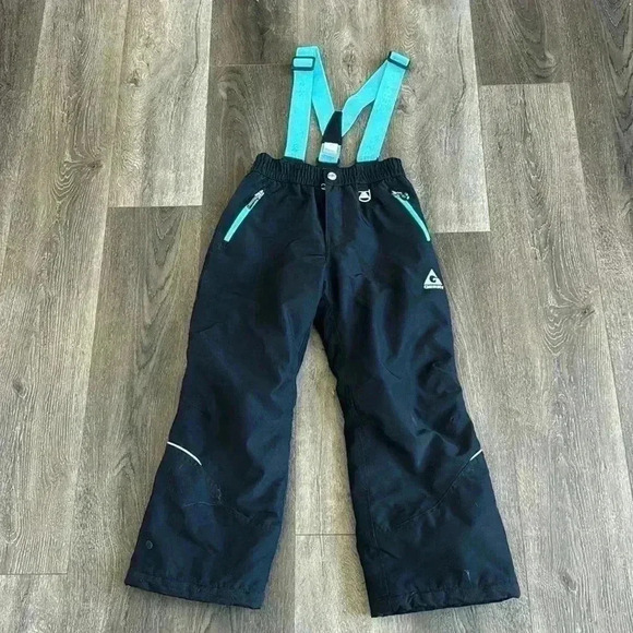 Gerry Snow Pants.  Youth size small (7/8). Black with blue straps. - Picture 1 of 6